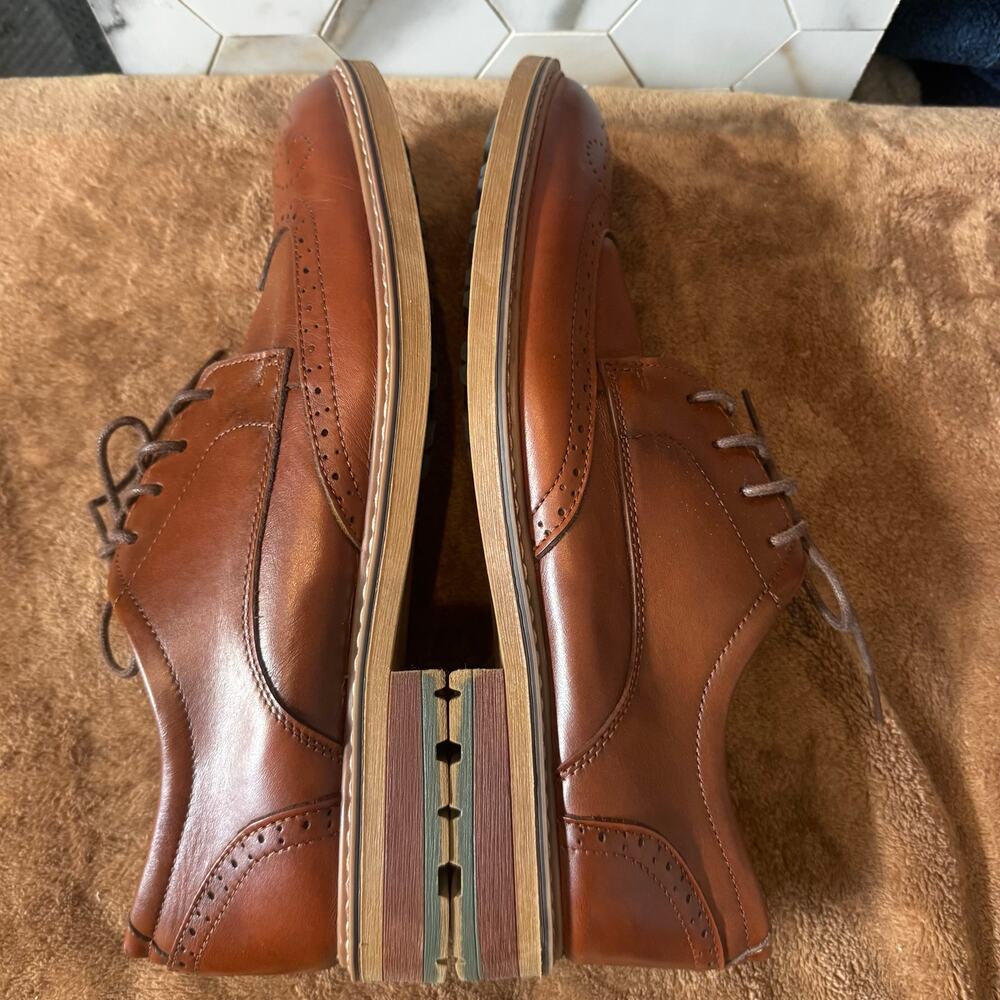 Arkbird Men’s Brown Lace Up Oxford Dress Shoes Size 12 Classic‎ Staple Preppy - Picture 8 of 9